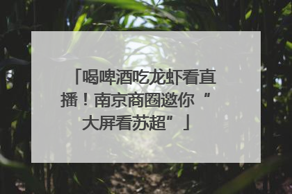 喝啤酒吃龙虾看直播！南京商圈邀你“大屏看苏超”